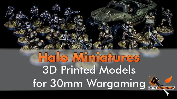 Miniature Halo stampate in 3D - In primo piano