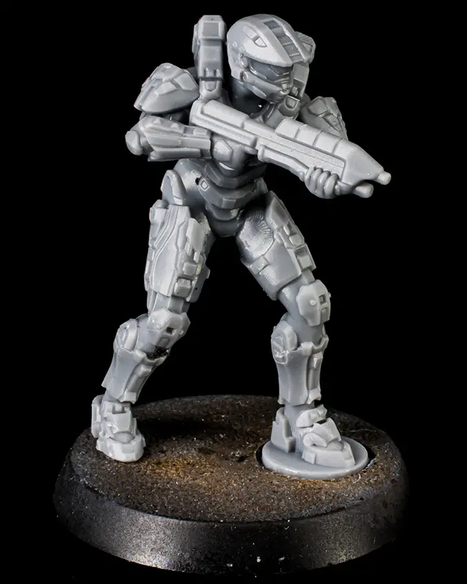 3D-gedruckte Halo-Miniaturen - spartanisch