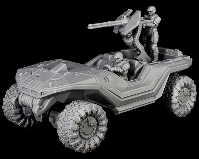 Miniaturas de Halo impresas en 3D - Warthog