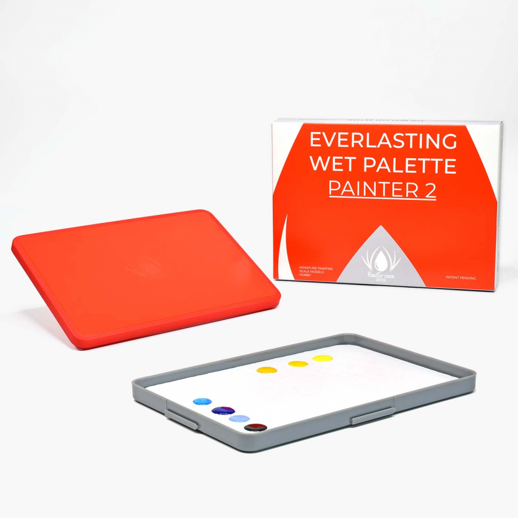 Palette humide pour miniatures, palette de peinture pour peintures  acryliques avec 60 feuilles hydro, palette reste humide pour garder votre  peinture