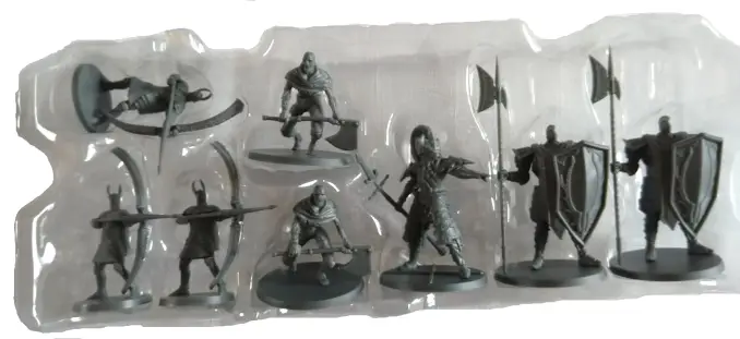 Confezione di miniature del gioco da tavolo Dark Souls 2