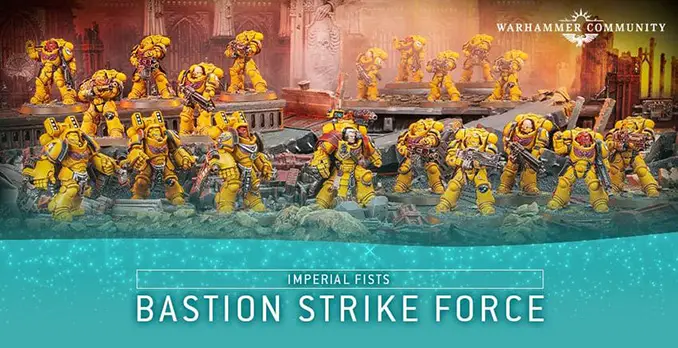 2022 40k Battleforce - Space Marines - Imperial Fists Bastion Strike Force (contenuto, prezzo, valore e risparmio)
