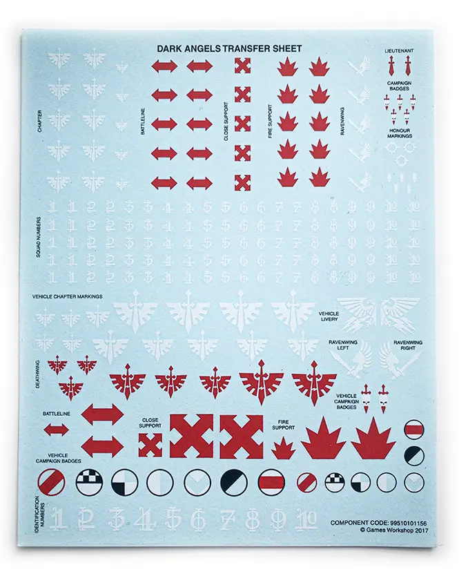 Warhammer 40,000 Wrath of the Soul Forge King Transfer Sheet