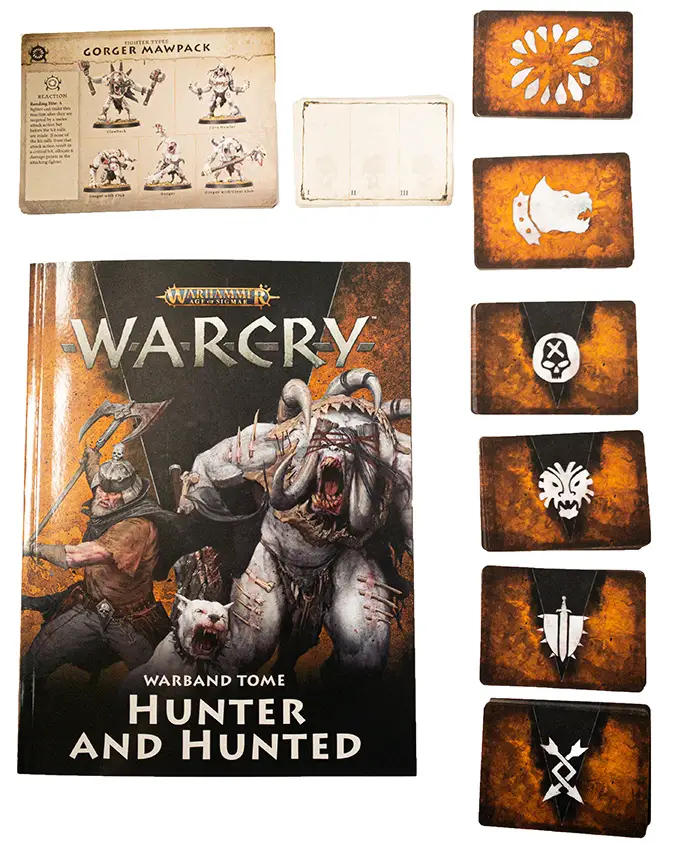 Warcry Hunter and Hunted Cards and Book