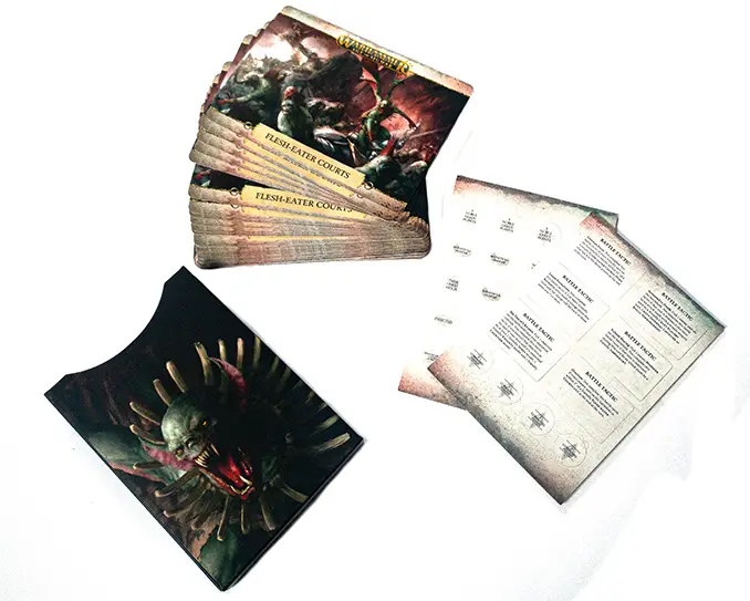 Warhammer Age of Sigmar Flesh-eater Courts Army Set Warscroll Cards