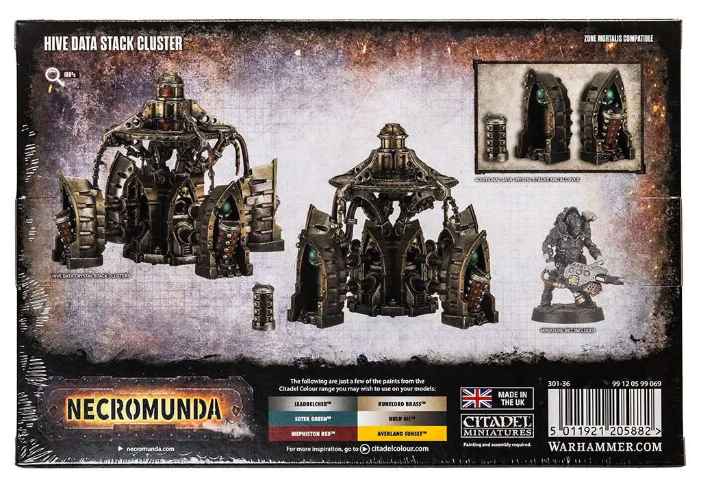Necromunda Hive Secundus Review - Hive Sata Stack Cluster Rear