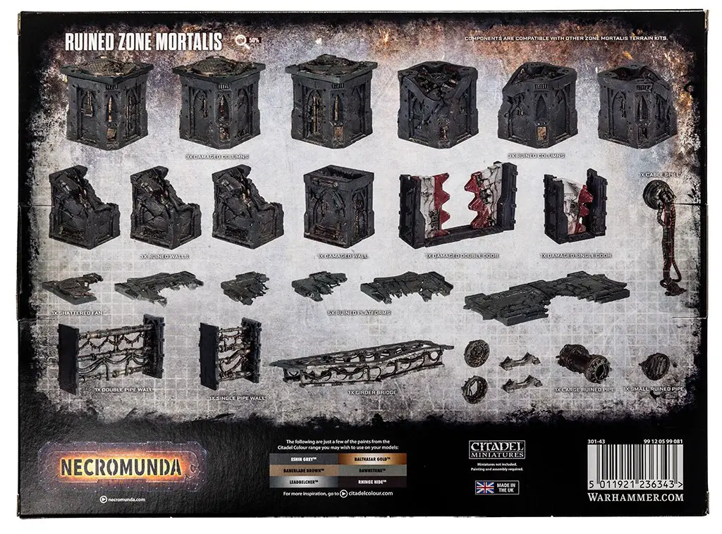 Necromunda Hive Secundus Review - Ruined Zone Mortalis Back