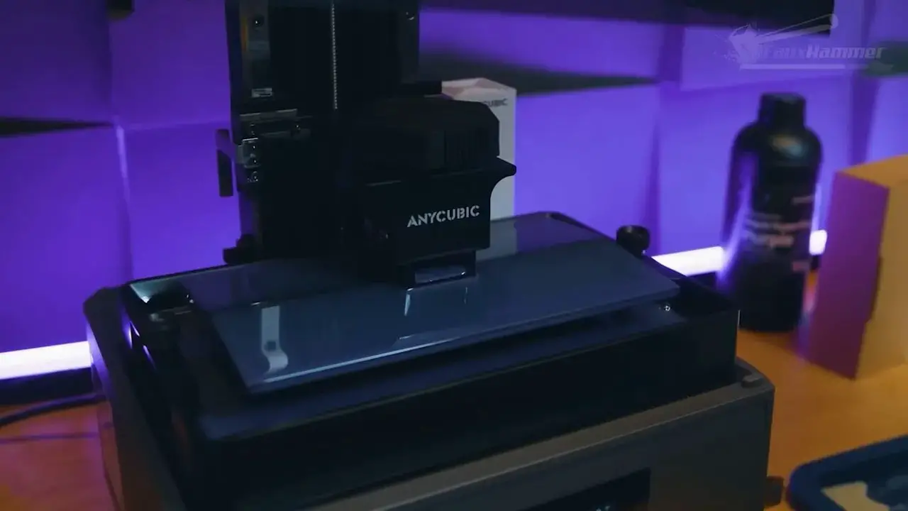 Anycubic Photon M7 resin printer front view on display