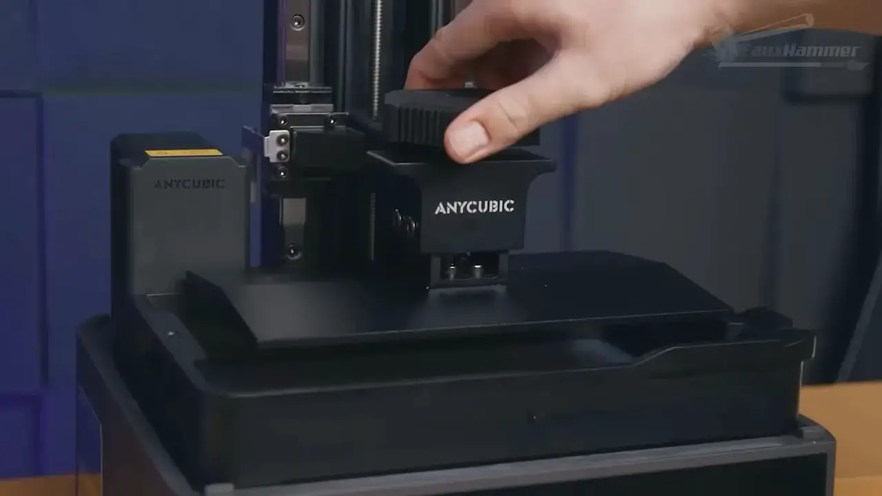 Anycubic Photon M7 Pro resin printer with user adjusting components
