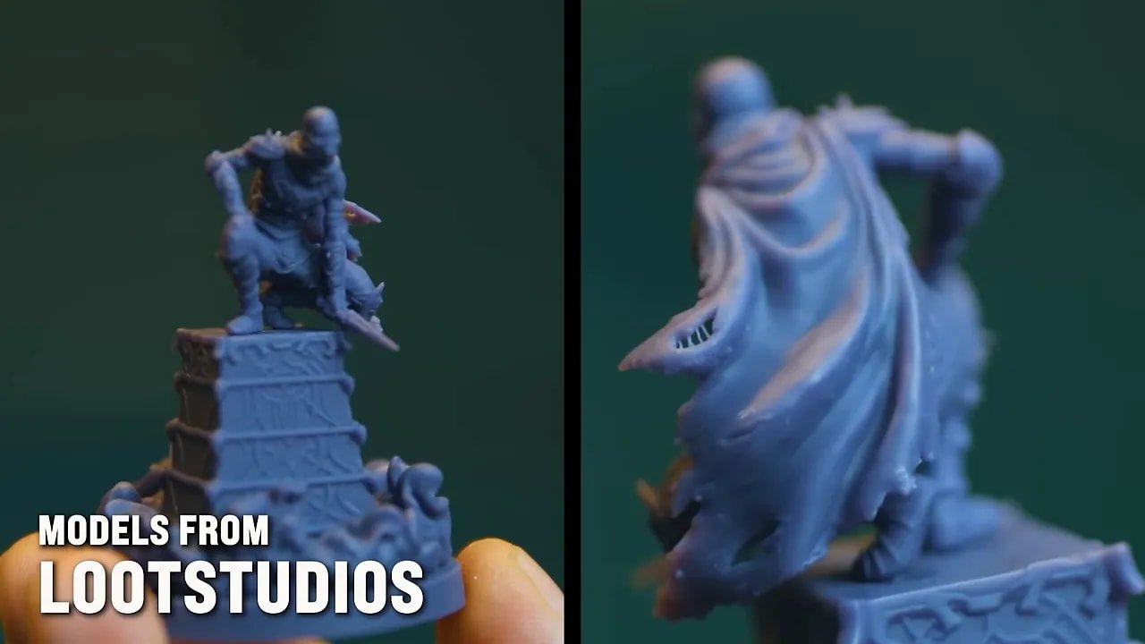 3D printed miniatures from Loot Studios on the Anycubic Photon Mono 4