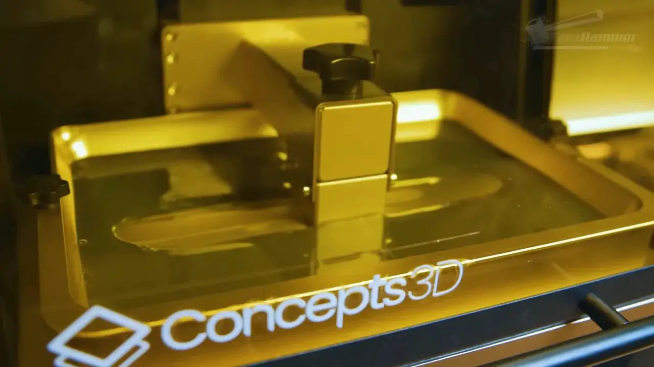 Concepts3D Athena II resin printer with branding visible