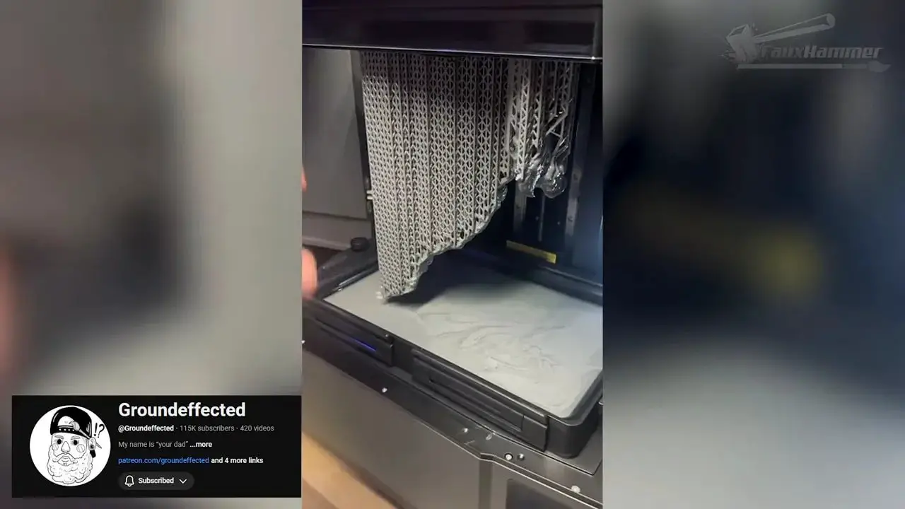 Elegoo Jupiter 2 interior showing build platform and rear area for tall print removal