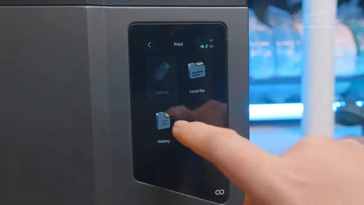 Elegoo Jupiter 2 touchscreen manual controls including Stop and Homing