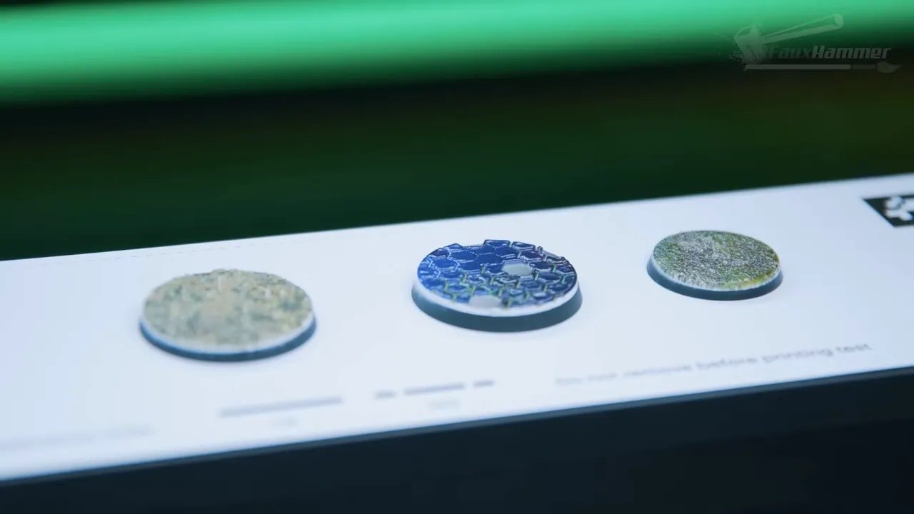 Close-up of textured discs positioned on the EufyMake E1 bed