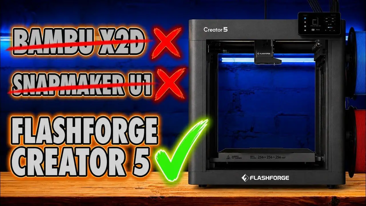 video thumbnail for 'FEATURES Vs Ecosystem - Flashforge Creator 5'