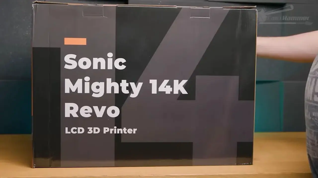 Phrozen Sonic Mighty Revo box showing “Sonic Mighty 14K Revo” and LCD 3D Printer text