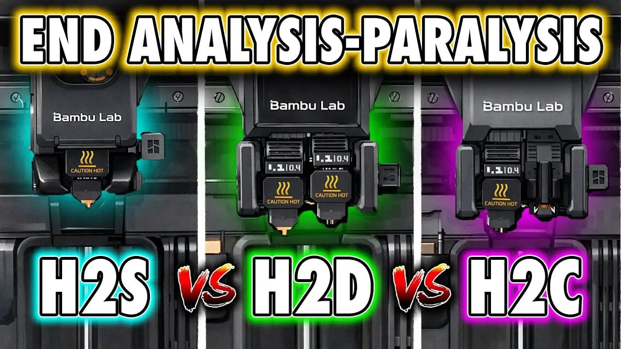 video thumbnail for 'The MORE You Spend, The LESS You Get - Bambu H2S Vs H2D Vs H2C Comparison'