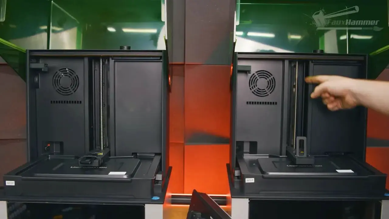 Uniformation GK3 Pro resin printer with build chamber open