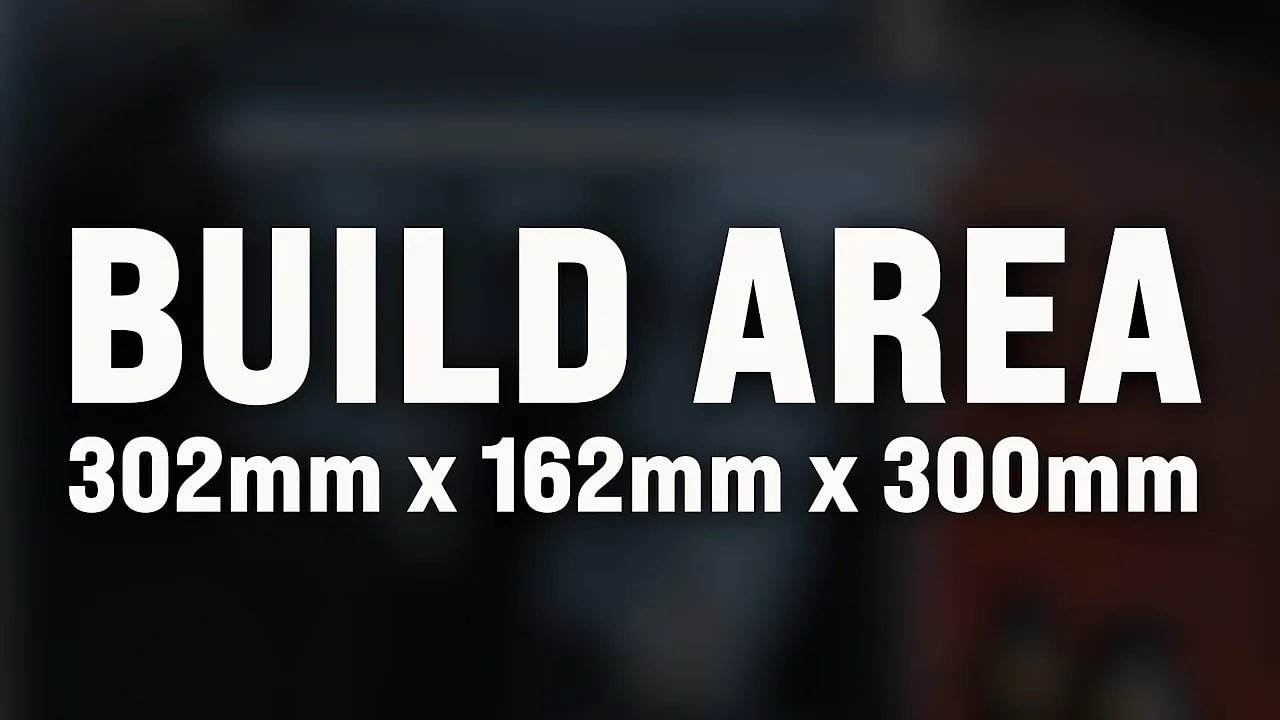 Uniformation GK3 Ultra build volume 302 x 162 x 300 mm title graphic