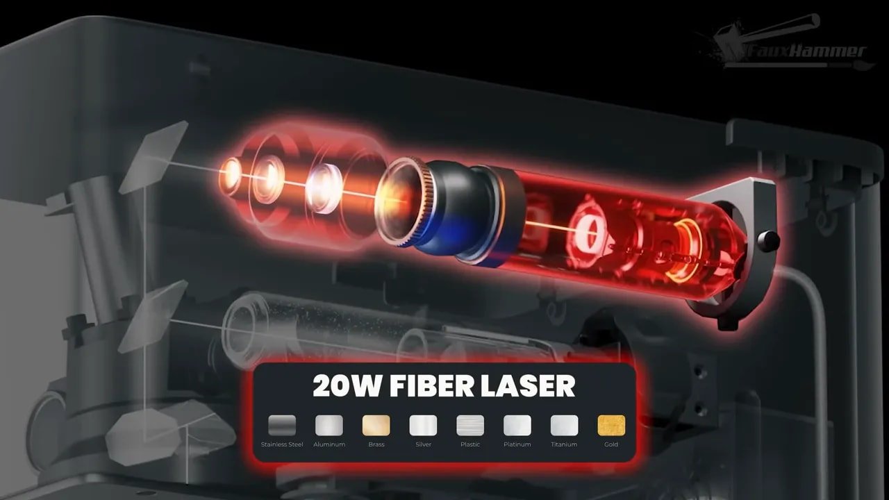 xTool F1 Ultra 20W fiber laser for metal marking screenshot