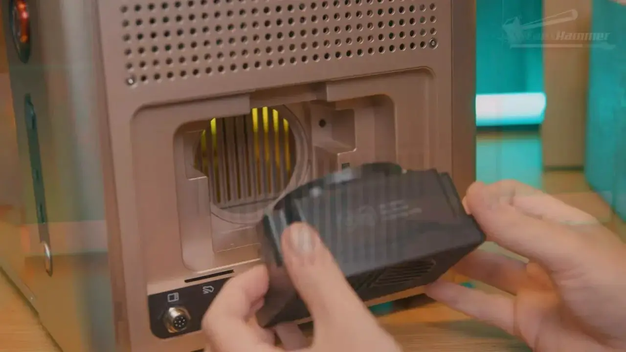 Removing the rear fan module on the xTool F2 Ultra UV