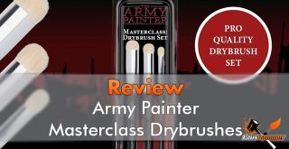 Revisión del conjunto de pincel seco de la clase magistral de pintor del ejército - Destacado