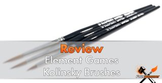 Recensione dei pennelli Kolinsky di Element Games - In primo piano