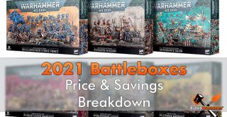 Warhammer 40,000 2021 Battleforce Boxes - Répartition des prix et des économies - En vedette