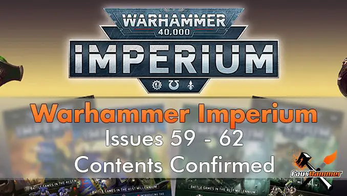 Contenido de Warhammer Imperium Números confirmados 59-62 - Destacados