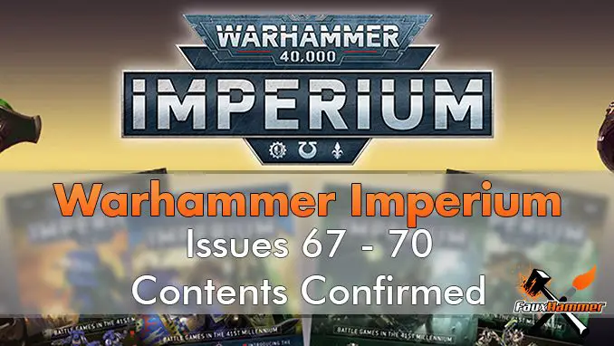 Warhammer Imperium Contenidos Números confirmados 67-70 - Destacados